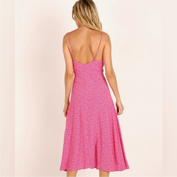 Rolla's Pink Midsummer Mini Tulips Midi Dress - Picture 5 of 15